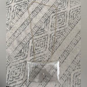 Clear stadium approved bag with gold chain strap
